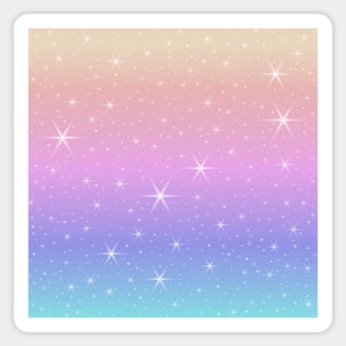 Pastel Ombre Unicorn Gradient Sparkle Pattern Sticker